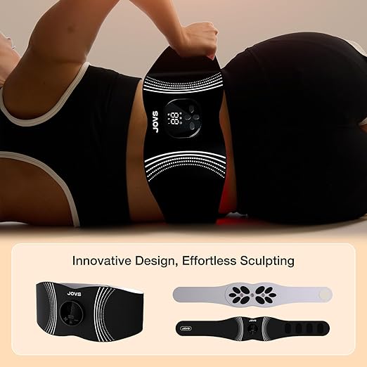 JOVS Red Light Therapy Belt for Back &amp Abdomen 660/850/1064nm Red Light Therapy for Body Portable &amp Cordless Flexible 27-41 Fit Pain Relief/Circulation Boost/Muscle Relaxation