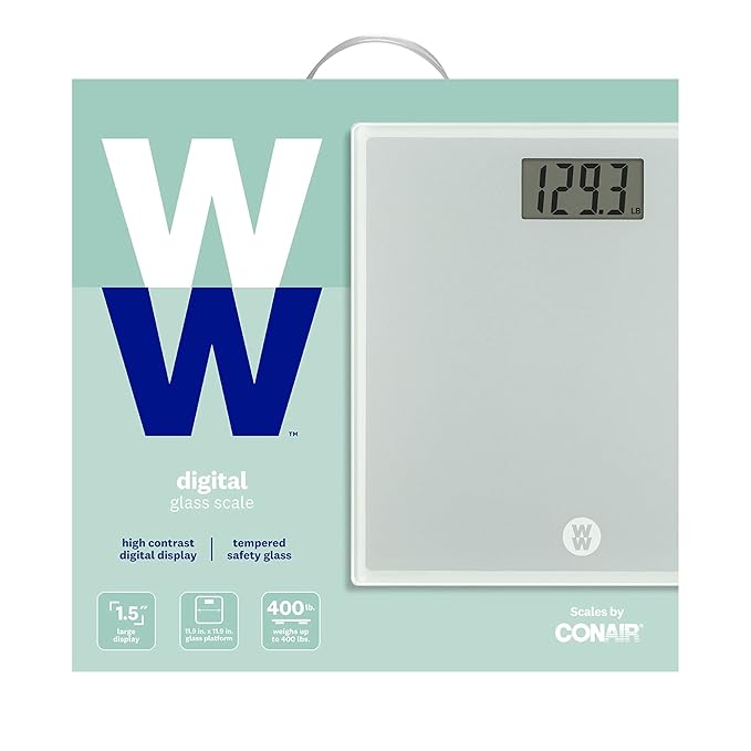 Weight Watchers Scales by Conair Scale for Body Weight Digital Bathroom Scale in Glass