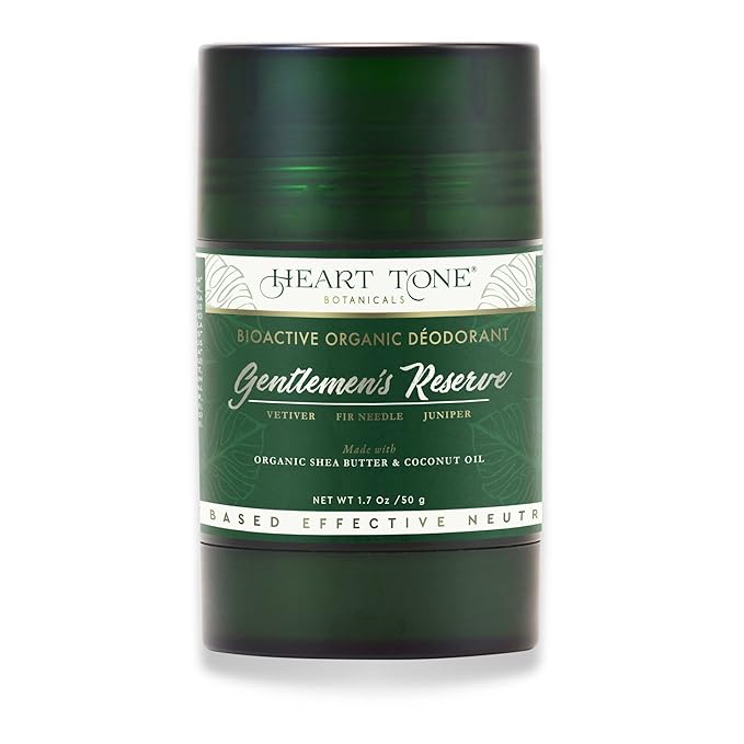Natural Deodorant | Bioactive | Aluminum &amp Baking Soda Free | 24HR Protection | Men &amp Women | Gentlemen's Reserve Scent - Vetiver Fir Needle &amp Juniper