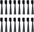 Replacement Toothbrush Heads Compatible for Jianpai JD005 RH2305/X.Q.M. B-1/Royalstar101 Soft Bristles Nozzles（16pcs）(16pcs Black)
