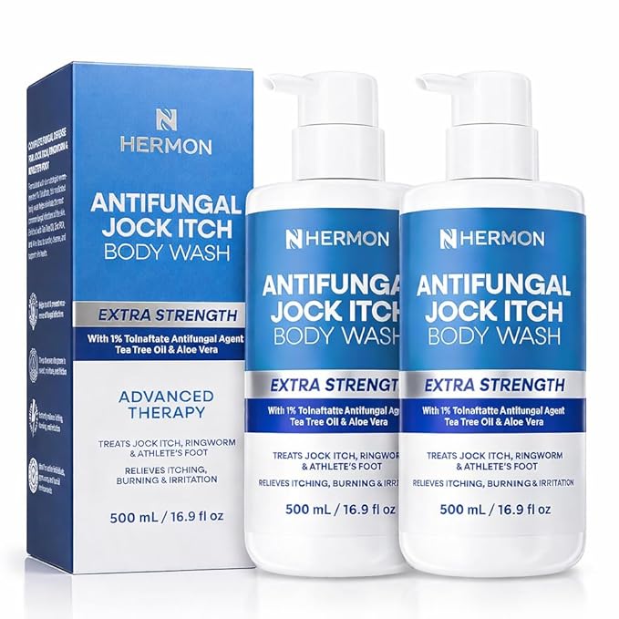 Hermon Antifungal Body Wash for Jock Itch (2 Packs Body Wash)
