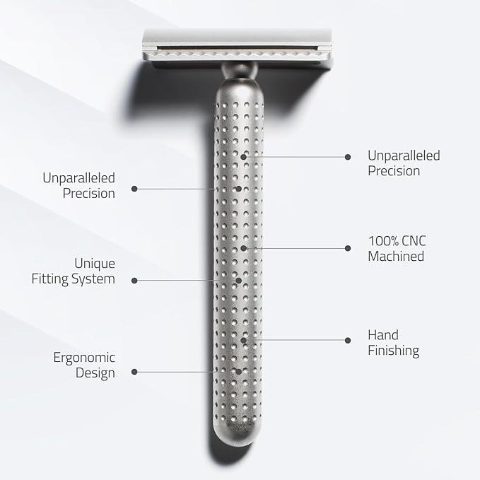 Masamune Double Edge Safety Razor for Men Single Blade Razor Stainless Steel Ergonomic Handle Closed Comb Design for Smooth Close Shave Eco Friendly Premium Reusable Razor Matte Edition