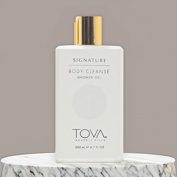 Tova Signature Shower Gel – Moisturizing Fresh &amp Floral Cleanser for Women – Cornflower and Sea Fennel – USA-Made and Cruelty-Free – 6.7 fl oz