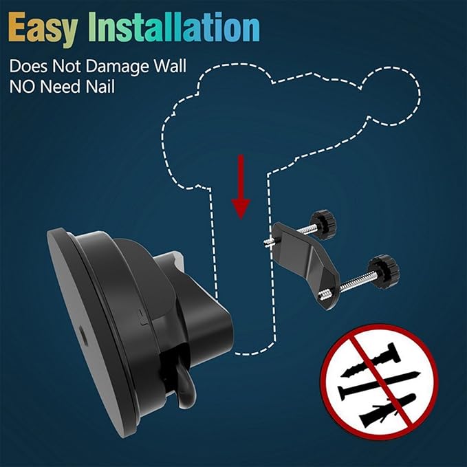 Horoper Hand Frees Massage Gun Mount Wall Mount Massage Gun Holder Strong Suction Vacuum Cups Hand Frees Self Massage Gun Holder for Self Massage