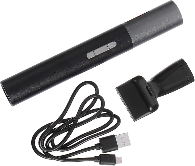 Rechargeable Metal Nose Hair Trimmer Portable Painless Ear and Nostril Hair Remover with Dual Removable Heads Lightweight for Travel and Easy Cleaning Maintenance