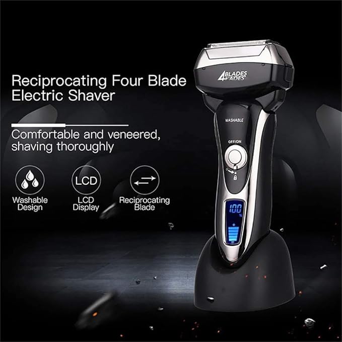 Electric Razor for Men Electric Shaver with Precision Trimmer Rechargeable Wet &amp Dry Foil Shaver Clean &amp Washable