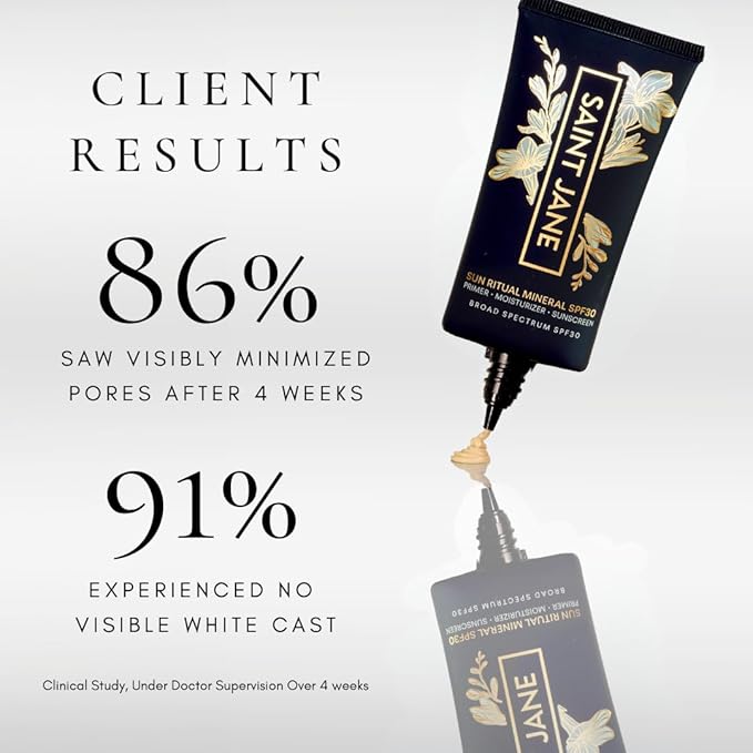 SAINT JANE - Luxury Sun Ritual - Pore Smoothing SPF 30 Mineral Sunscreen | Luxury Floral-Infused Clean Skincare (1.7 oz | 50 ml)