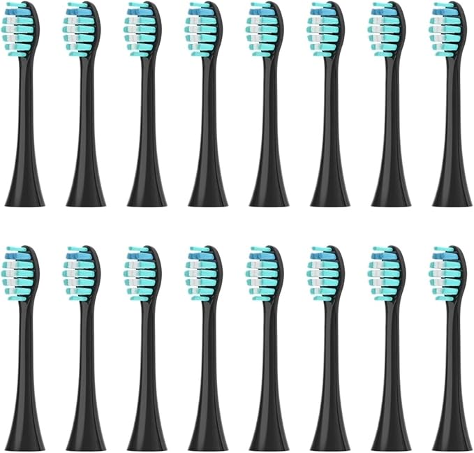 Electric Toothbrush Head Compatible for 051B 4/16pcs(16PCS Black)