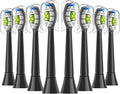 4/8/12/16pcs Replacement Toothbrush Heads Compatible with Philips Electric Brush Head 4100 6500 6100 7500 5300 1100(8pcs Black)