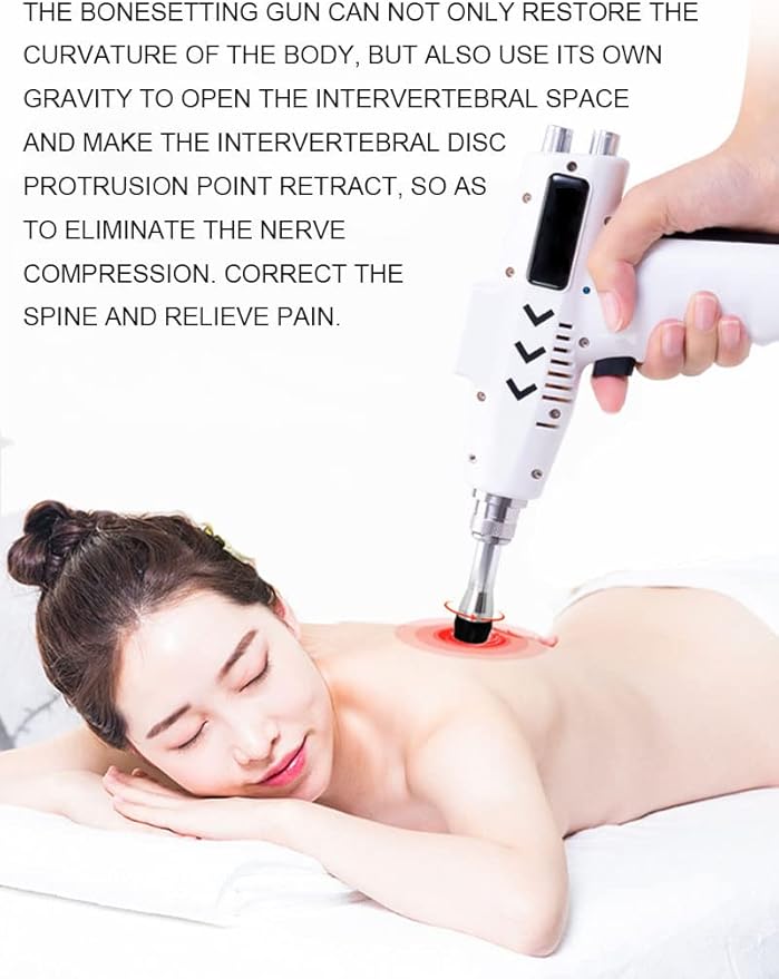 750N Chiropractic Adjusting Tool Instrument Electric Spine Chiropractor Electric Impulse Gun Actuator Massager Professional Massage Equipment for Men Women Adjust Vertebration and Thoracic Scoliosis