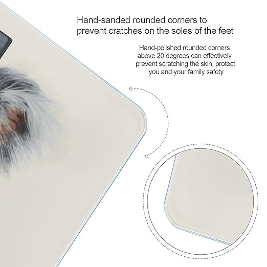 Koala and ButterflyScale for Body Weight with LCD High Precision Weighing Scales Fashion Sturdy Tempered Glass Weight Scales Easy-to-Read Digital Bathroom Scale for Daily 400lb