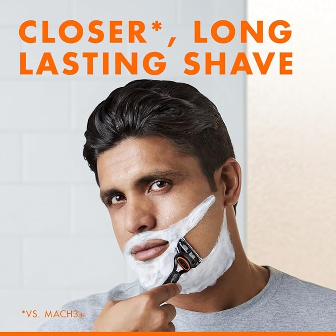 Gillette Fusion5 Razor Blades for Men with 5 Anti-Friction Blades for A Shave You Barely Feel
