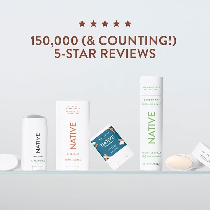 Native Deodorant Contains Naturally Derived Ingredients 72 Hour Odor Control | Deodorant for Women and Men Aluminum Free with Baking Soda Coconut Oil and Shea Butter | Coconut &amp Vanilla - 2.65