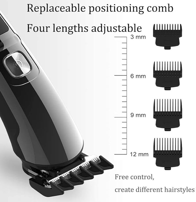 Hair Clippers for Men 4-in-1 Beard Trimmer Ear and Nose Trimmer Body Groomer Detail Trimmer Cordless &amp Rechargeable Led Display USB Rechargeable Wet &amp Dry Attachments