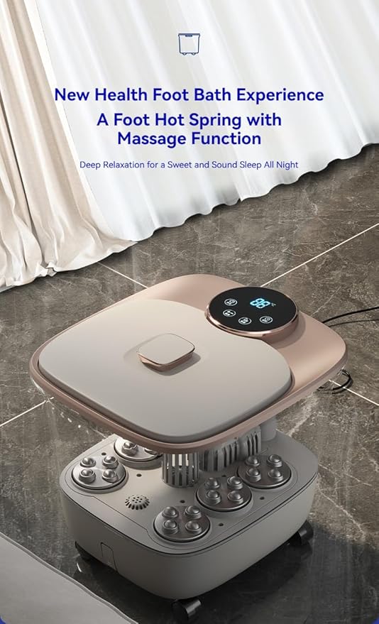 Fully Automatic Electric Household Foot Massage Heating Foot Bath Basin Multi-Functional Constant-Temperature Foot Bath a Gift for Parents