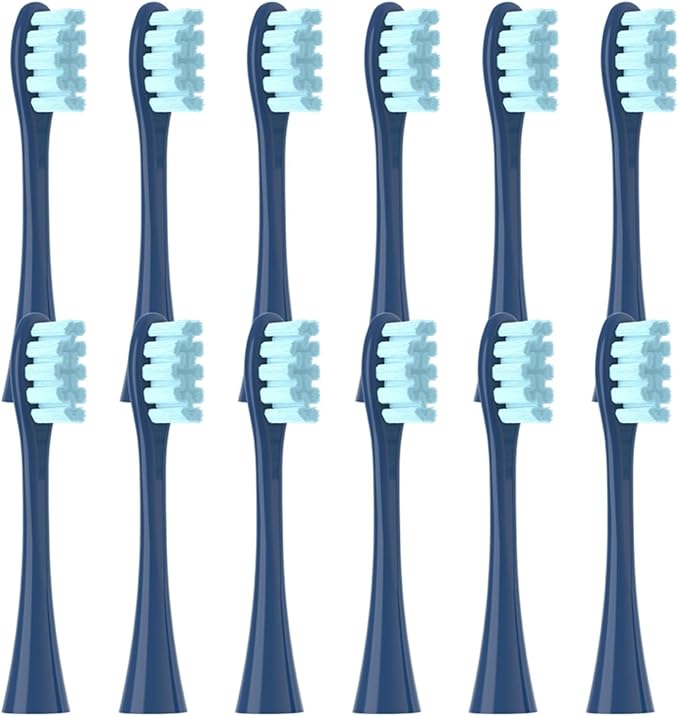 Replacement Brush HeadsCompatibility for Oclean X/X PRO/ Z1/ F1/ One/Air 2 /SE Electric Toothbrush 12PCS(12Blue)
