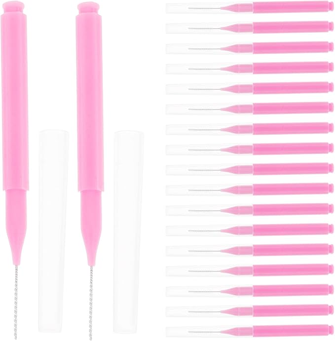 ABOOFAN 100pcs Interdental Brushes: Oral Care Brushes for Plaque Removal &amp Gum Health - Soft Bristled Dental Picks for Braces &amp Dental Devices