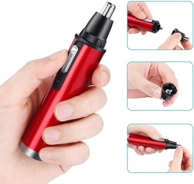 Ear and Nose Hair Painless Trimmer for Men Women USB Rechargeable Waterproof Clippers with Dual Edge Blades