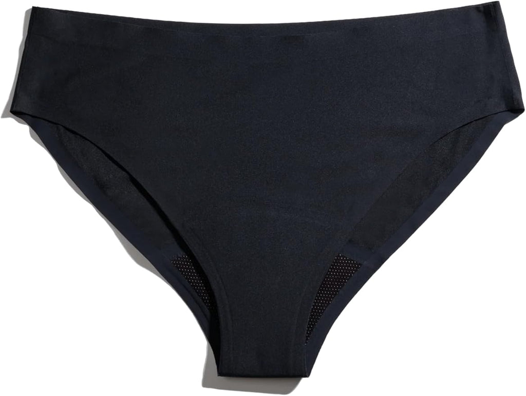 DIVA Reusable Period Underwear - Quick Dry Menstrual Underwear - Period Panties - Seamless Bikini Black