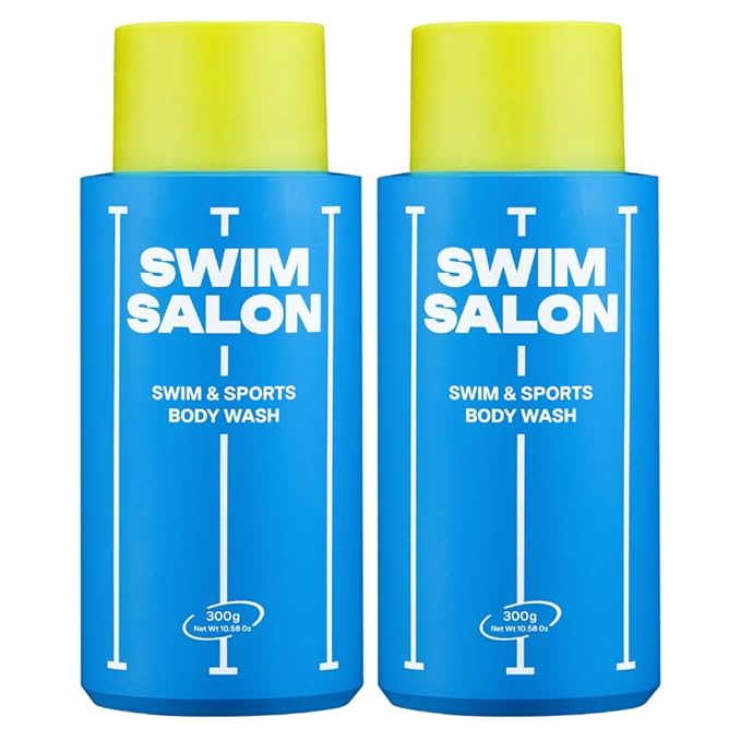 Chlorine Removal Body Wash for Swimmers | Vitamin C Removes Chlorine &amp Restores Skin Barrier | For Pool Saltwater &amp Hard Water | Sulfate-Free Silicone-Free (10.58 oz Pack of 2)