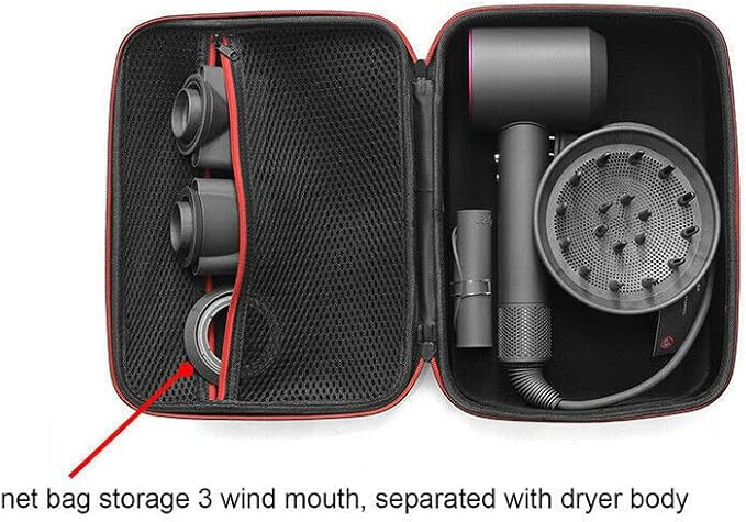 XBERSTAR Hard Case Replacement for Dyson Supersonic HD03 Hair Dryer(CASE ONLY) (Black)
