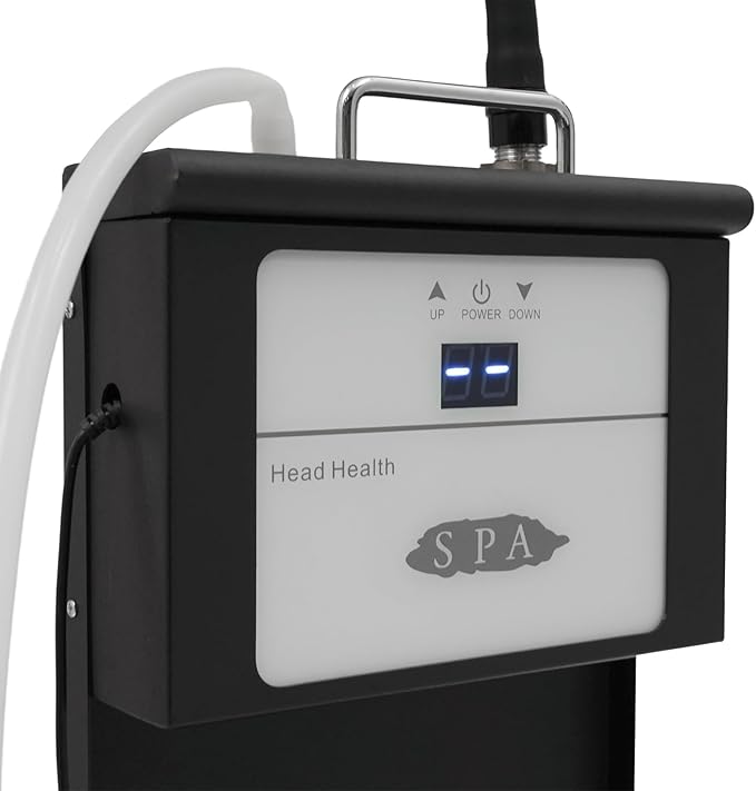 Professional Head Spa Machine with Constant Temperature &amp Waterfall Flow | All-in-One Mobile Head Spa System with 360° Hose for Salon-Grade Scalp Care at Home (Four-Sided Water Outlets)