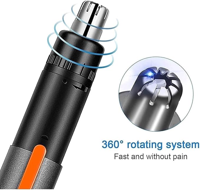 Ear and Nose Hair Trimmer Clipper for Men &amp Women Multifunction USB Rechargeable Professional Eyebrow Trimmer Smart Cleaning System Waterproof Painless Facial Hair Remover