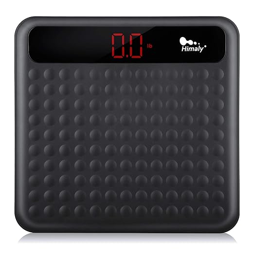 himaly Digital Body Weight Scale Bathroom Scale Step-On Technology High Precision Measurements Scales with Large Non Slip Silicone Platform and LCD Digital Display 400lbs/180kg Capacity
