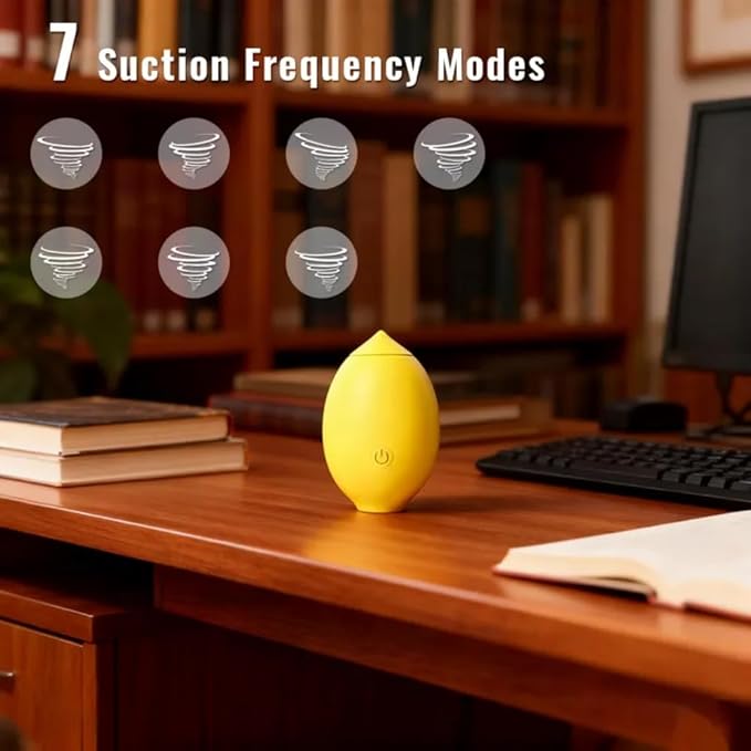 Little Lemon Shaped Handheld Massager Waterproof Silicone Relaxation Massager with 12 Intensity Modes Quiet Rechargeable Body Massager