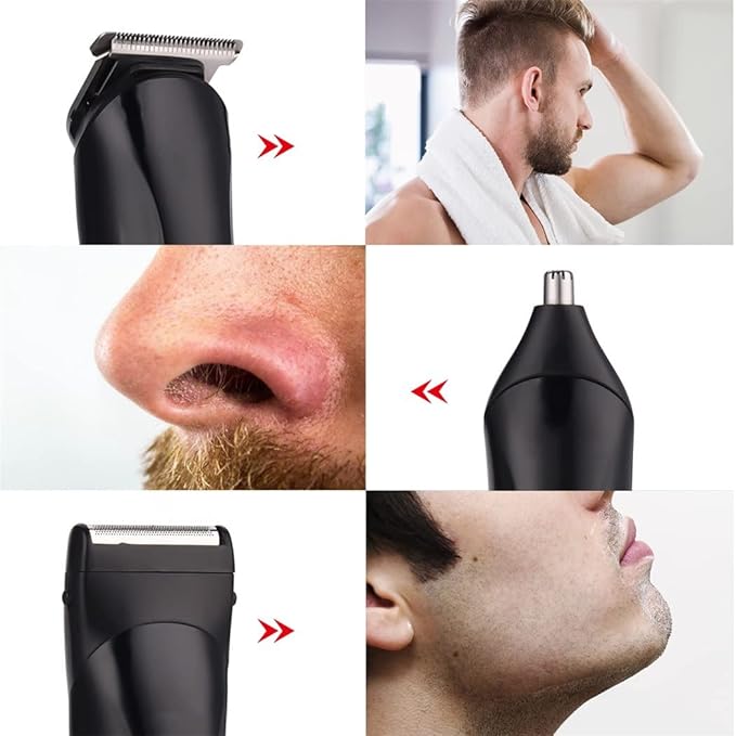 Professional Hair Clippers for Men 3 in 1 Barber Rechargeable Hair Clipper Nose Trimmer Shaver Beard Razor Men Shaving Machine 4 Limit Combs Haircut Grooming
