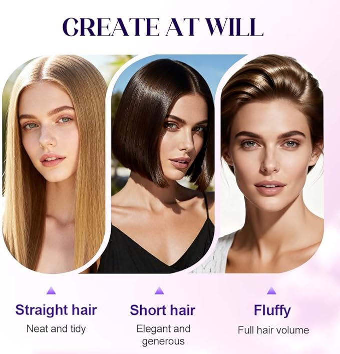 Cordless Hair Straightener Brush 2026 Upgraded Hair Straightening Brushs for Travel Fast Heating Brushs with LCD Temperature Display Rechargeable Hair Straightener for Women (Pink)