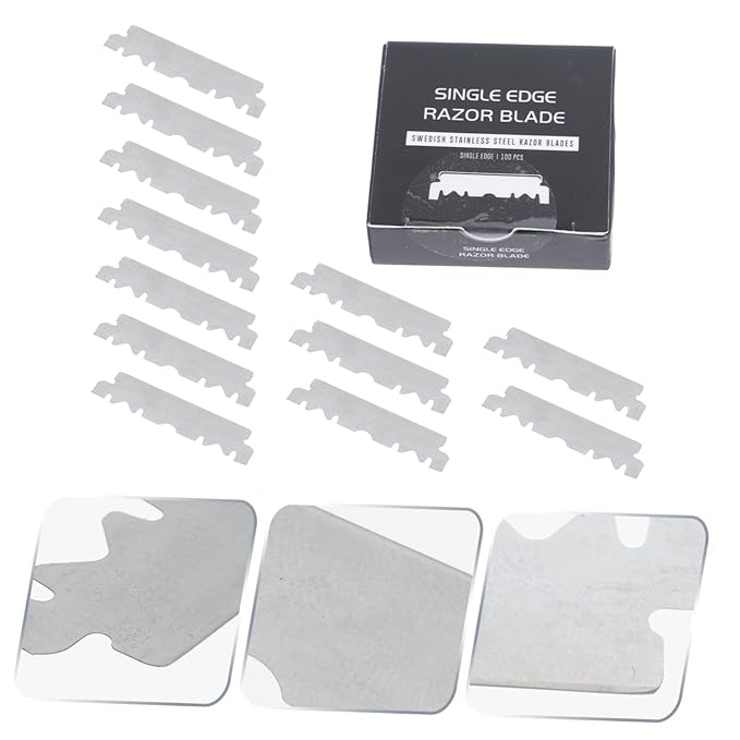 400pcs Stainless Steel Single Edge for Men Old Fashioned Safety Cutter for Smooth Shaving and Grooming Needs