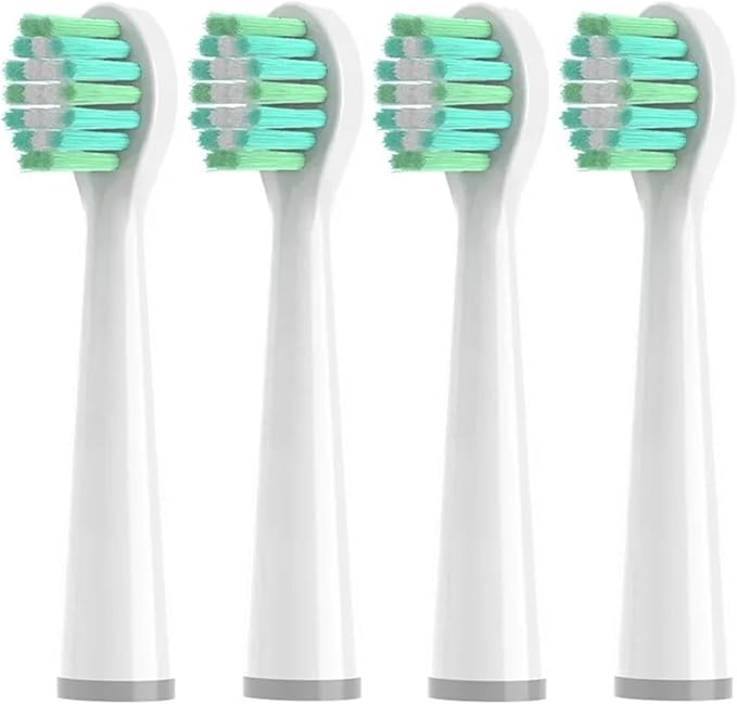 4 Pcs Replacement Brush Heads for usmile Q3 Q3S Q1 Children's Electric Toothbrush Head Soft for Dupont Bristles with Dust Cover(Green)