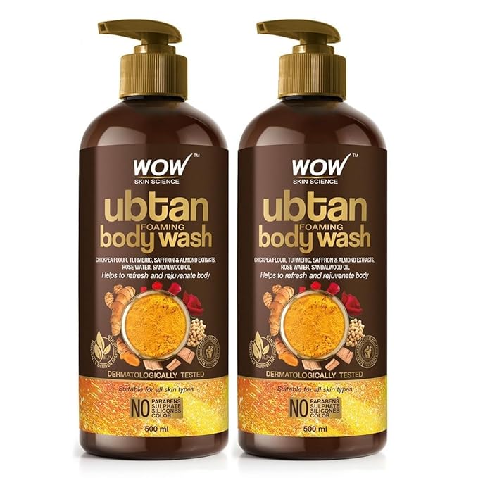 iKonbi W-O-W Skin Science Ubtan Body Wash 500 ml (Pack of 2)