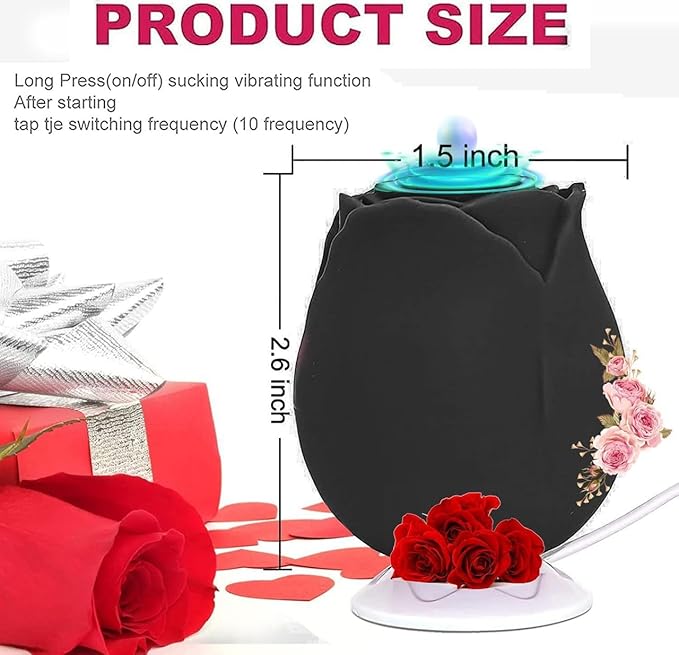 2026 Upgraded Version 10 Intense Suction Patterns 10 Continuous Insertion Rose Adult Tool 2025 Women Toys Automatic Electric Adult Toys Machine USB Rechargeable XJH-Black33