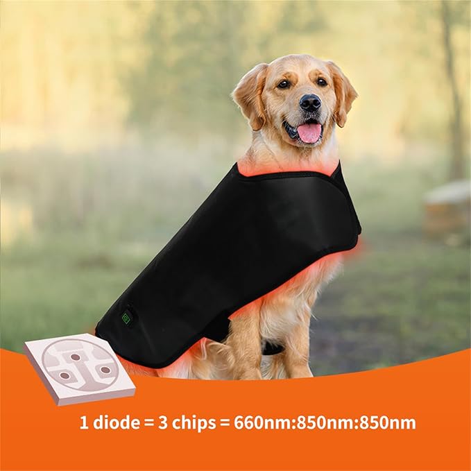 LED Red Light Therapy Device for Dog Pets Near Infrared Therapy Wrap Portable Deep Light Therapy for Dog Muscle Recovery