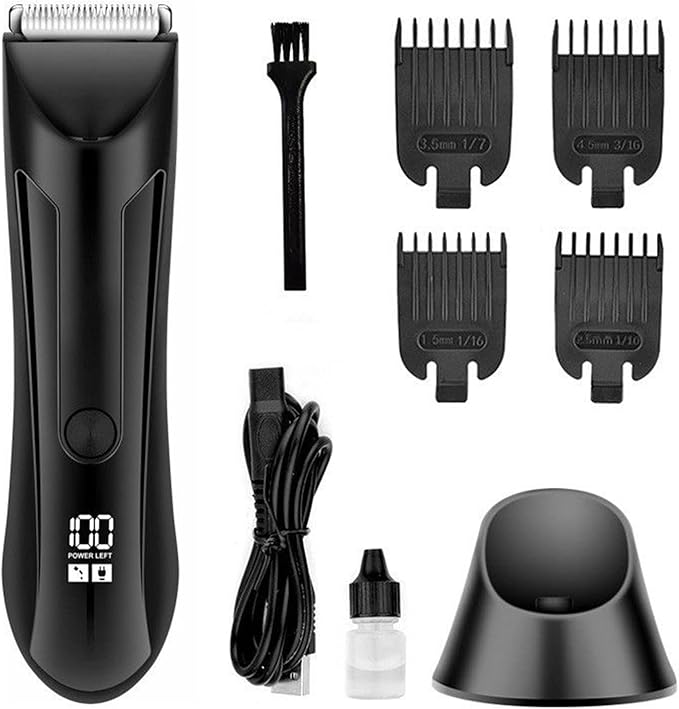 Beard Trimmer - Electric Body Hair Trimmer for Men Shaving Razor Grooming Tool with Precision Design Father Travel Nose Mustache Face Care Personal Grooming Kit for Home