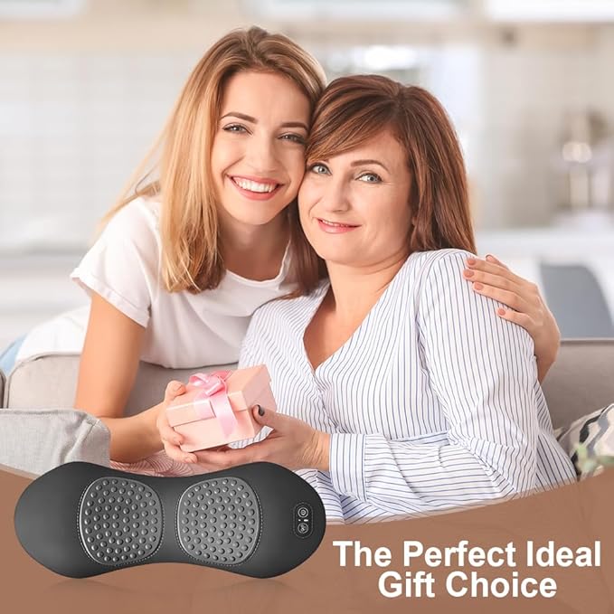 3 in 1 Back Massager with Heat Vibration &amp Traction Smooth Spine Triple Fusion Back Massager Triple Fusion Back Massager for Bed and Chair Electric Lumbar Support Pillow