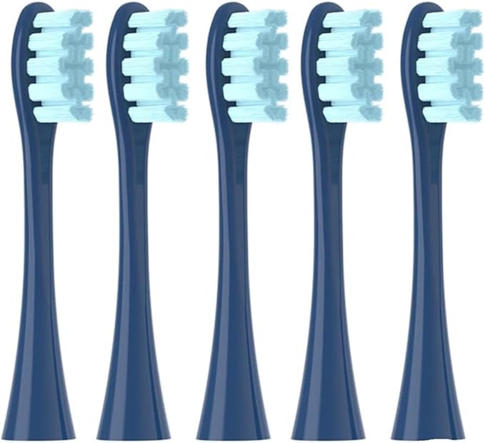Replacement Brush Heads for Compatible ForOclean Flow/X/X PRO/F1/ One/Air 2 Sonic Electric Toothbrush Blue Green Soft Bristle Nozzles(5 Blue)