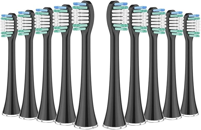16pcs Replacement Toothbrush Heads Compatible for AquaSonic Black Series/Series Pro/Vibe Bristle Nozzle(16PCS White)