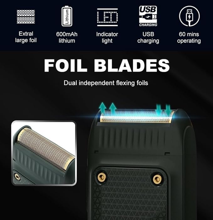 Electric Razor for Men's Professional Men's Razor Electric Shaver Mini Beard Trimmer Shaving Machine Foil Blade Trimmer USB Rechargeable
