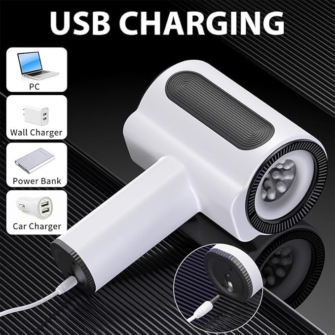 Portable Tool Hair Dryer Shaped Men's Fitness Equipment Smart Rotation Multi-Frequency