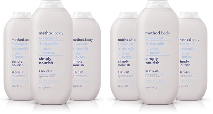 Method Body WashSimply NourishParaben and Phthalate Free18 oz(Pack of 6)