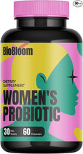 SonoHealth BioBloom Vaginal Probiotics for Women | pH Balance with Prebiotics &amp Lactobacillus Probiotic Blend Women's Vaginal Health Supplement | Promote Healthy Vaginal Odor &amp Flora (30 Servi
