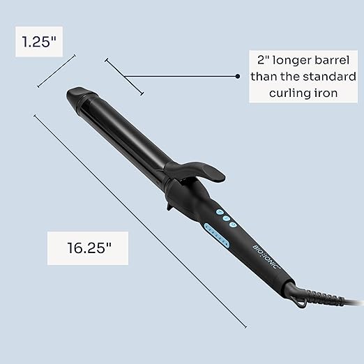 Bio Ionic Long Barrel Curling Iron with Moisture Heat Technology &amp NanoIonic MX Versatile Curling Wand - Multiple Barrel Sizes for Tight Classic Loose &amp Soft Curls