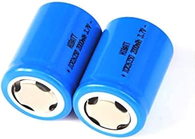 Compatible with 2pcs 3.7V 26350 Icr26350 Rechargeable Li-ion Battery 2000mAh Li-ion Battery for Flashlight and Electric Shaver