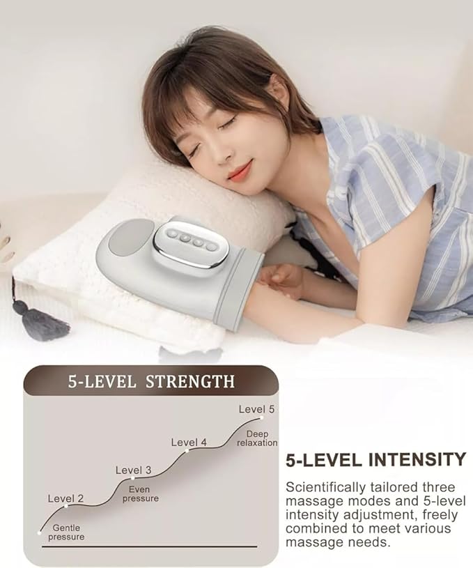Electric Hand Massager Independent Finger Airbag Cordless Hand Massager for Arthritis and Carpal Tunnel Relief