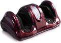 LDAILY Therapeutic Shiatsu Foot Massager Kneading &amp Rolling Massage for Feet 3 Modes Electric Foot Massager with Remote Control (Red)