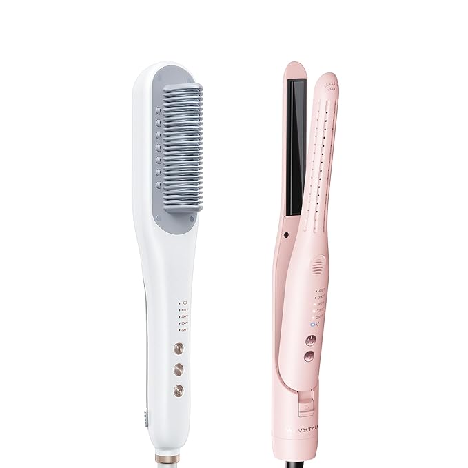 Wavytalk Steamline Pro Steam Straightener Brush and Cool Curl Pencil Airflow Styler
