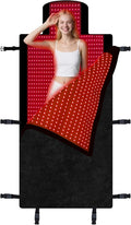 Red Light Therapy Mat Full Body 74.8x33.6 Infrared Red Light Therapy Blanket with 2630 LEDs 660nm &amp 850nm Dual Wavelength Pulse Modes Timer &amp Intensity Control